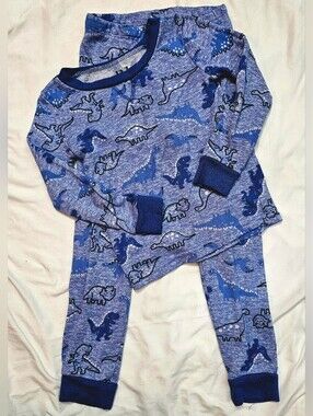 Size 5 Essentials Blue Dinosaur Long Sleeve Pajama Set